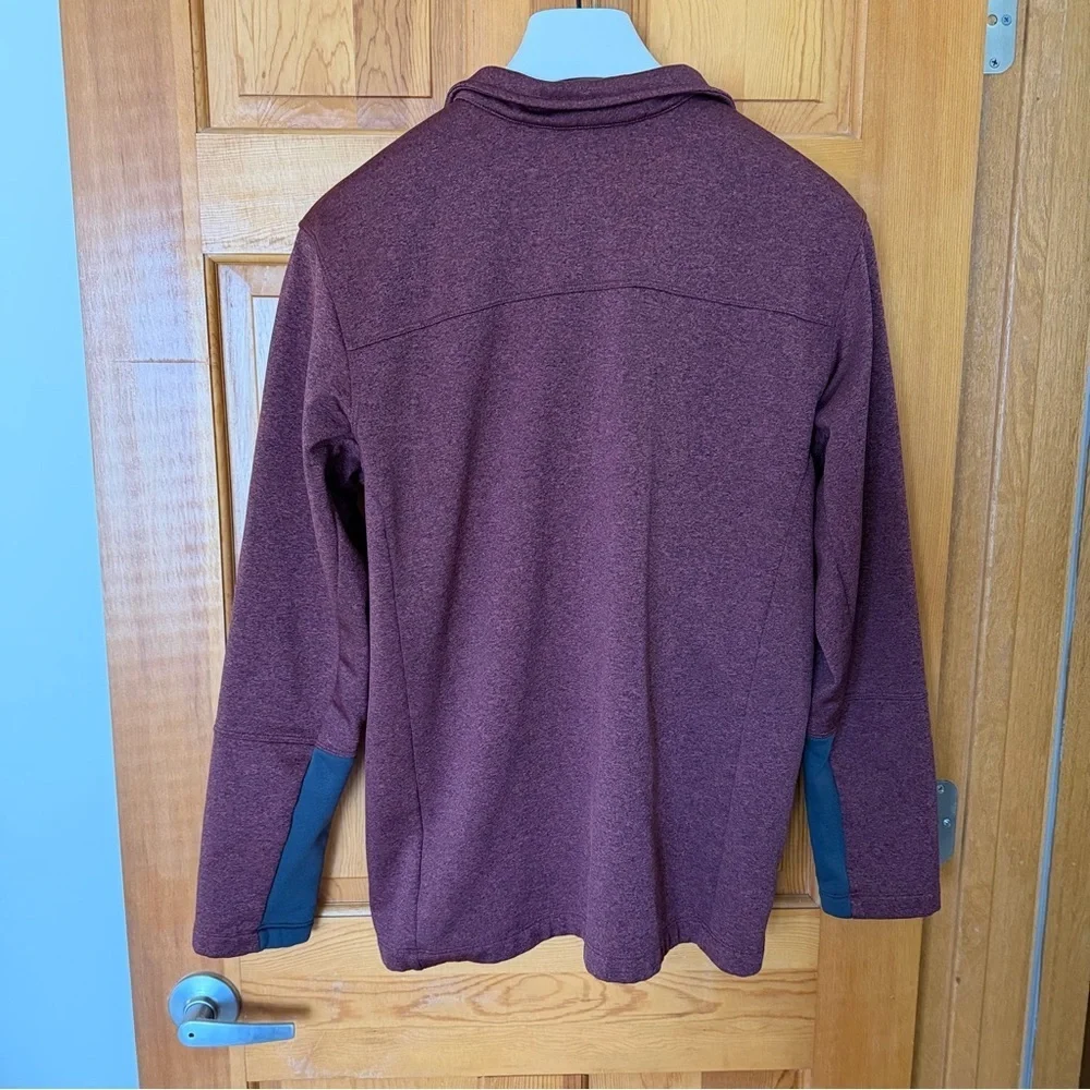 The North Face Men Canyonlands 1/2 Zip Fleece Pullover Jacket Sz XL Burgundy Red